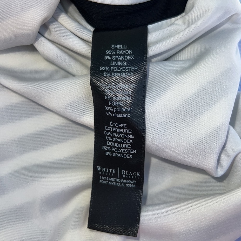 124. WHBM long sleeve stripe peplum bodice, officer blue with white stripes - Picture 9 of 10